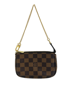 Mini Pochette, Canvas,Damier, Ebene, FL 1088,3*
